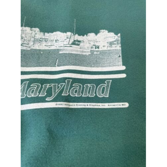 Vintage 90s Lee Sport Heavyweight Annapolis, Maryland Boat Marina 1993 Sweater L - Picture 3 of 7
